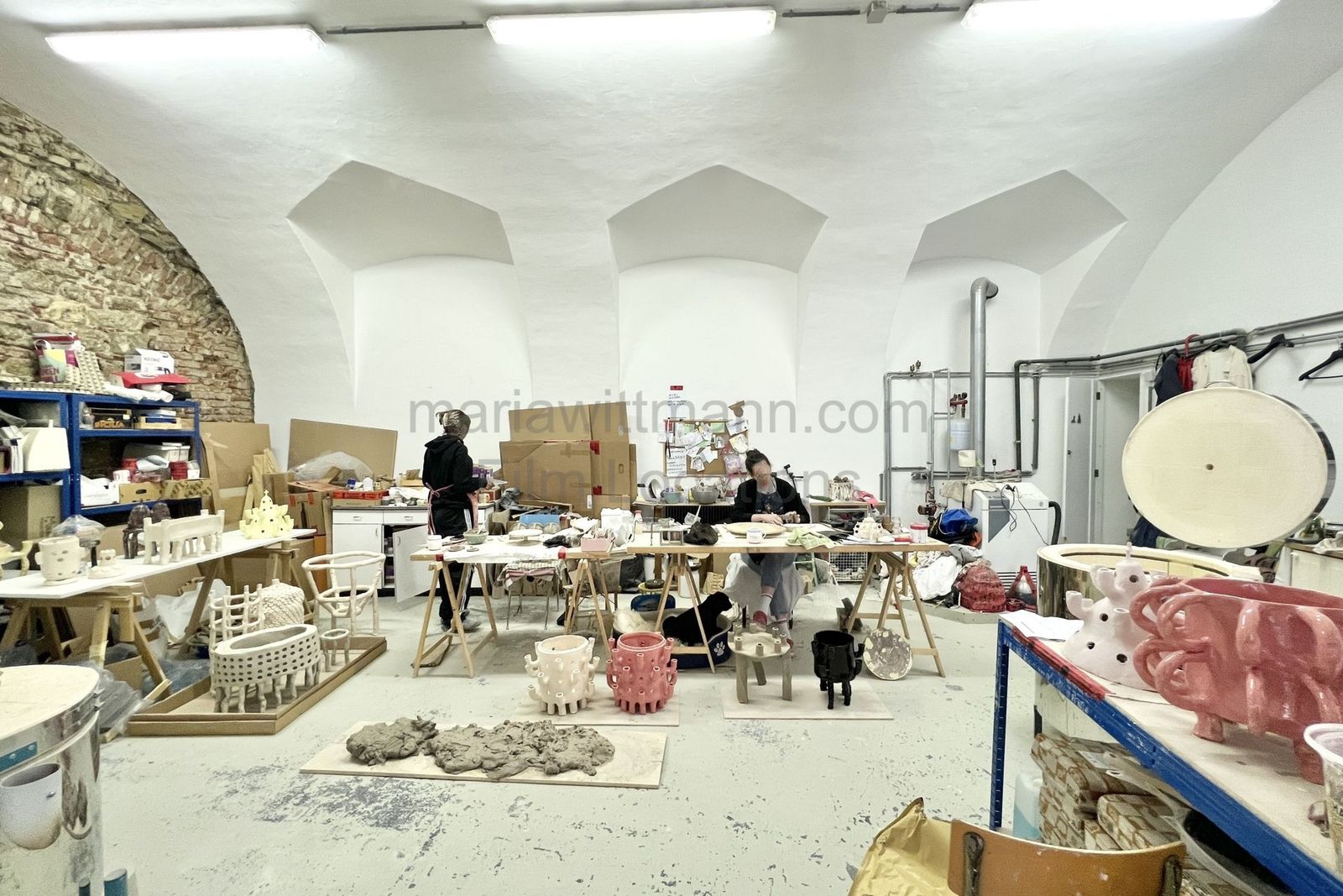 Industrial Vaulted Pottery Workshop with Brick Accent Wall - Photo 7