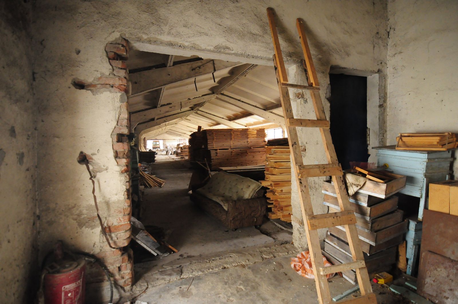 Industrial building - woodworking/carpentry shop, old cow barns - former collective farm from the socialist regime - Photo 44