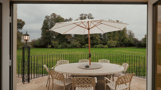 Elegant Regency estate with a private lake and indoor pool, quirky details