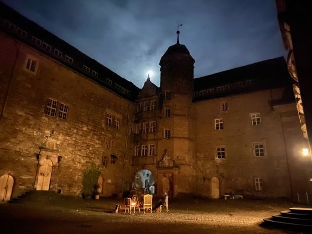 Castle of Burgscheidungen is a combination of baroque and renaissance styles