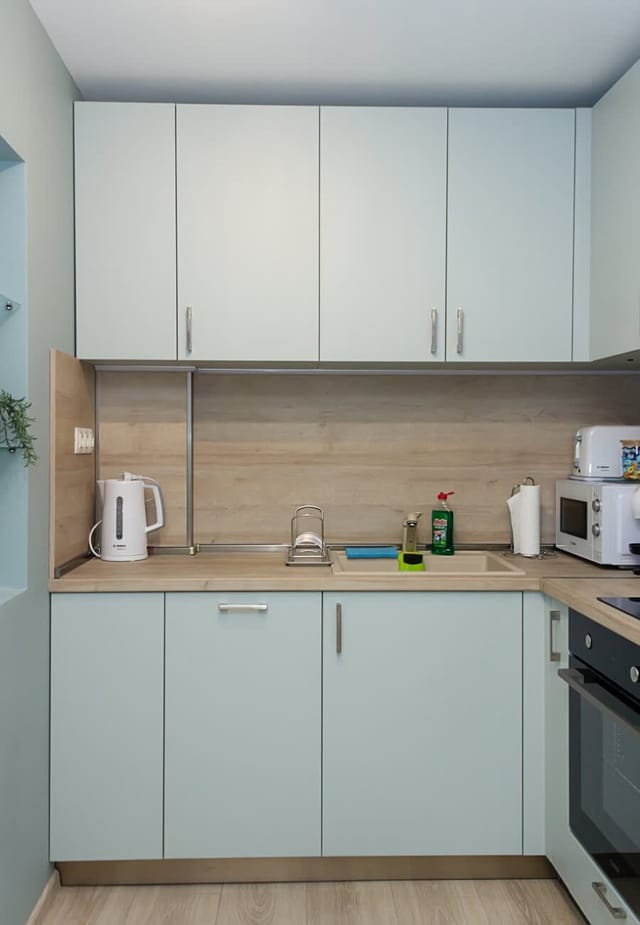 The Blue Apartment  1BD with a Cozy Balcony