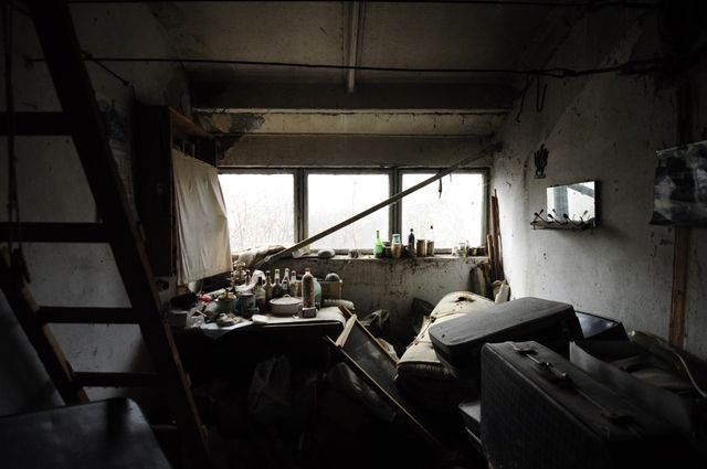 Industrial building - woodworking/carpentry shop, old cow barns - former collective farm from the socialist regime