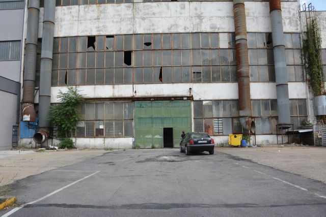 Vast industrial abandoned hangar