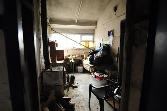 Industrial building - woodworking/carpentry shop, old cow barns - former collective farm from the socialist regime