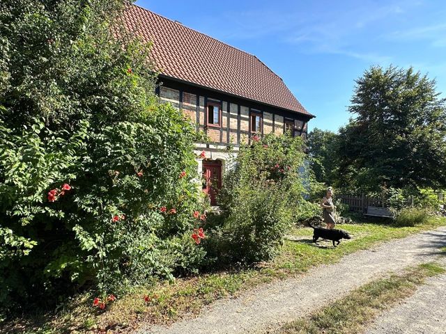 Historic Half-Timbered Farmhouse with Cinematic Garden & Authentic European Atmosphere