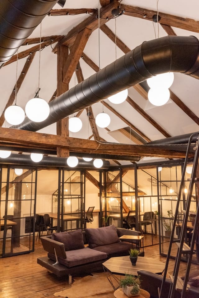 Live-feeling co-working space ready for filming in Sofia