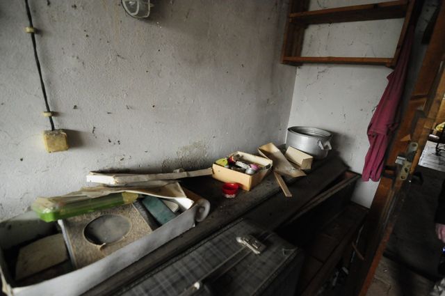 Industrial building - woodworking/carpentry shop, old cow barns - former collective farm from the socialist regime