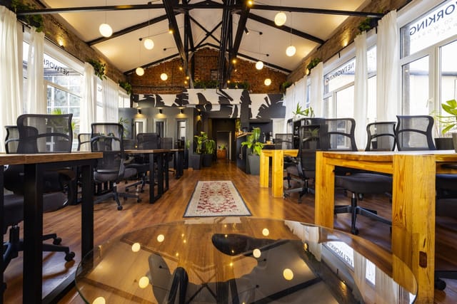 Cinematic modern co-working space in Sofia