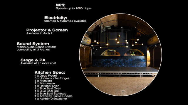 Three Railway Arch Industrial Venue with a Courtyard in Shoreditch