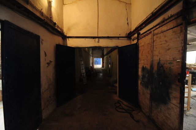 Industrial building - woodworking/carpentry shop, old cow barns - former collective farm from the socialist regime