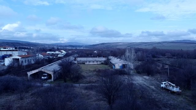 Industrial building - woodworking/carpentry shop, old cow barns - former collective farm from the socialist regime