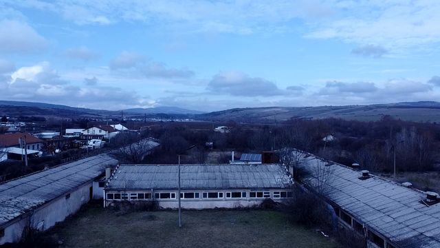 Industrial building - woodworking/carpentry shop, old cow barns - former collective farm from the socialist regime