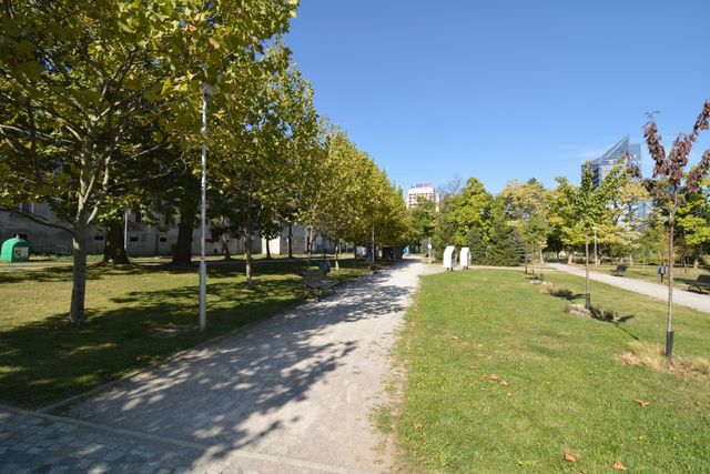 Big recognizable modern building with a bridge view of Sofia