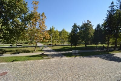 Big recognizable modern building with a bridge view of Sofia
