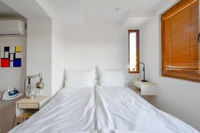 Split-Level City Stay with Balcony