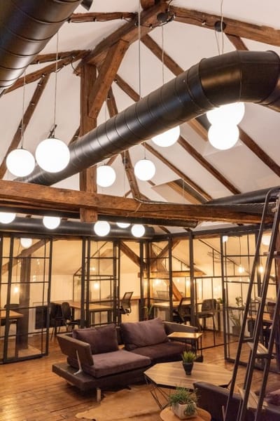 Live-feeling co-working space ready for filming in Sofia