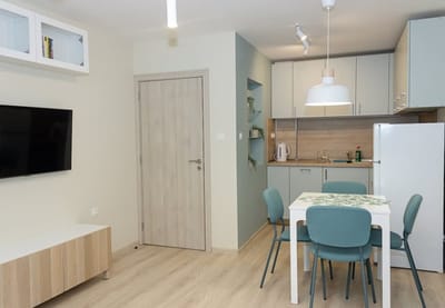 The Blue Apartment  1BD with a Cozy Balcony