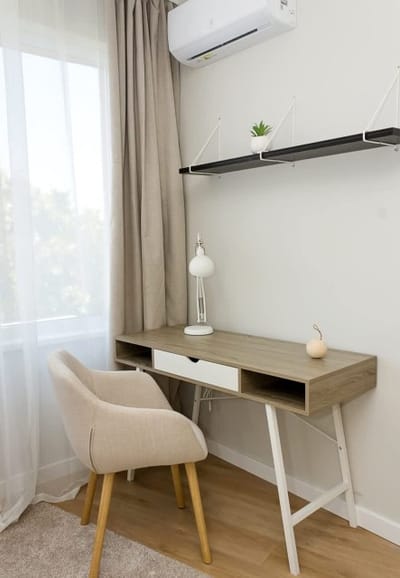 2BD Home with Parking, Working Space and Pool