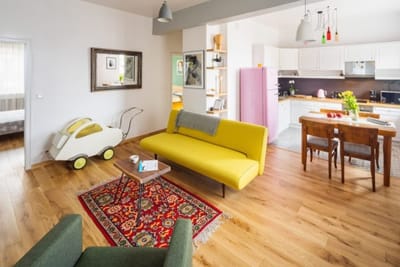 Eclectic and boutique designers apartment/ parking
