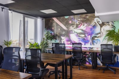 Cinematic modern co-working space in Sofia