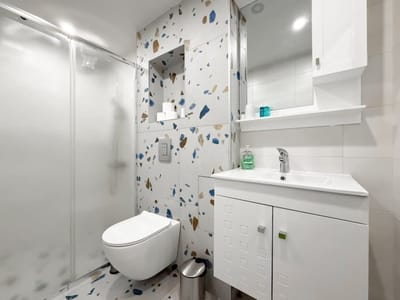 Split-Level City Stay with Balcony